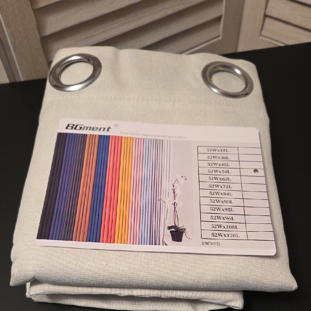 BGment Light Silver Grommet Curtain Panels